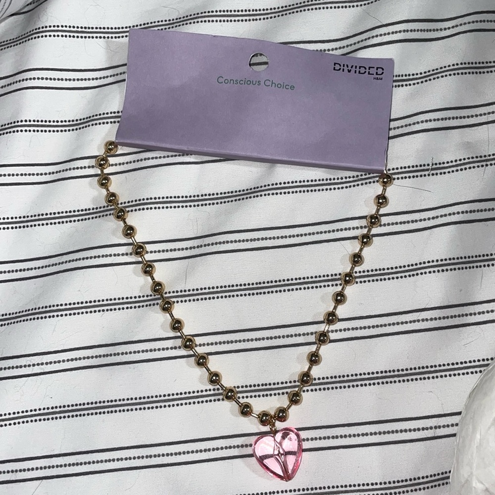 Pink Purse with Gold Chain - Comes with Necklace - Picture 3 of 5